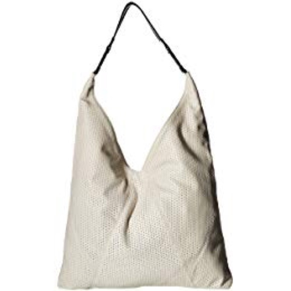 STEVE MADDEN BKACI WHITE FAUX LEATHER TOTE